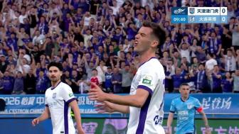 科尔多瓦VAR争议破门 津门虎1-0英博终结7轮不胜仍垫底
